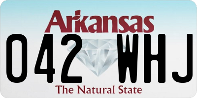AR license plate 042WHJ