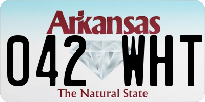 AR license plate 042WHT