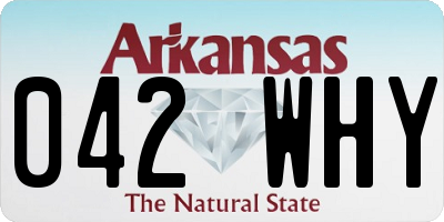 AR license plate 042WHY