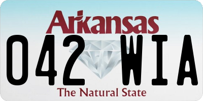 AR license plate 042WIA