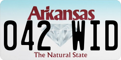 AR license plate 042WID