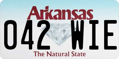 AR license plate 042WIE