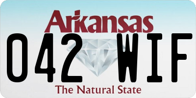 AR license plate 042WIF
