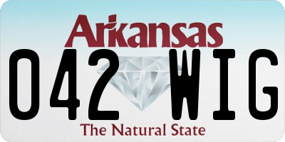 AR license plate 042WIG