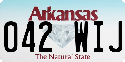 AR license plate 042WIJ