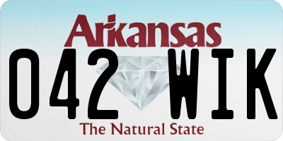 AR license plate 042WIK