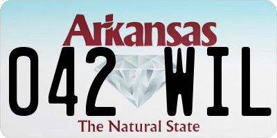 AR license plate 042WIL