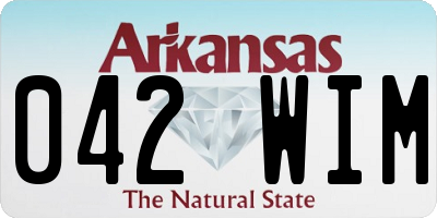 AR license plate 042WIM