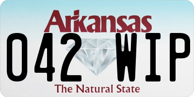 AR license plate 042WIP