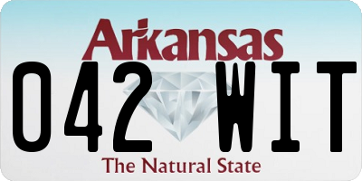 AR license plate 042WIT