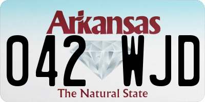 AR license plate 042WJD