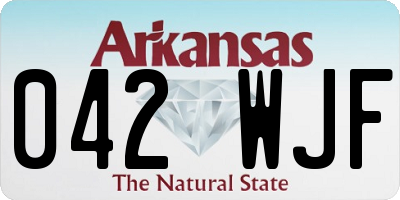 AR license plate 042WJF