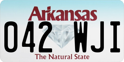 AR license plate 042WJI