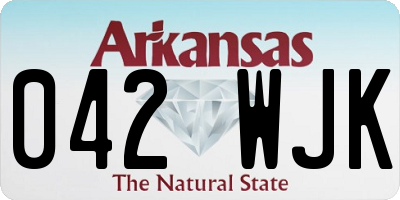 AR license plate 042WJK