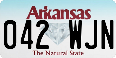 AR license plate 042WJN