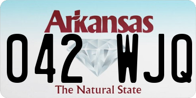 AR license plate 042WJQ