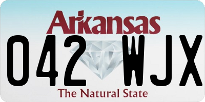 AR license plate 042WJX