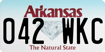 AR license plate 042WKC