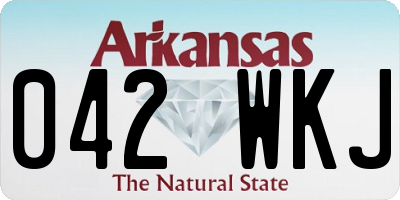 AR license plate 042WKJ
