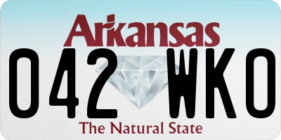 AR license plate 042WKO