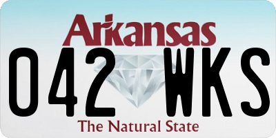 AR license plate 042WKS