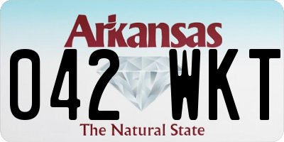 AR license plate 042WKT