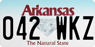 AR license plate 042WKZ