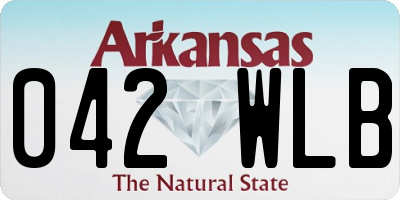 AR license plate 042WLB