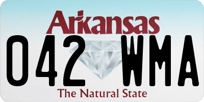 AR license plate 042WMA
