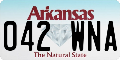 AR license plate 042WNA