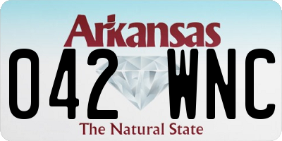 AR license plate 042WNC