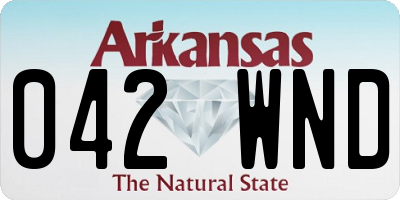 AR license plate 042WND