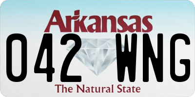AR license plate 042WNG