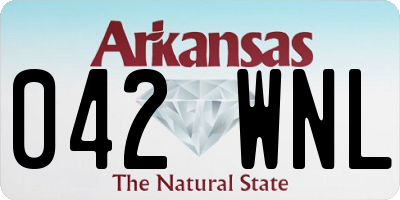 AR license plate 042WNL
