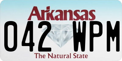 AR license plate 042WPM