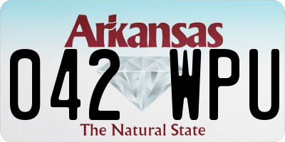 AR license plate 042WPU