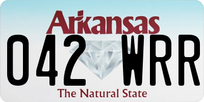 AR license plate 042WRR