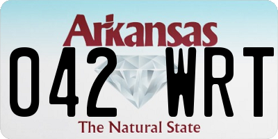 AR license plate 042WRT