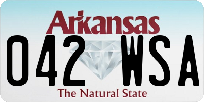 AR license plate 042WSA