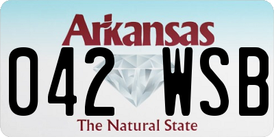 AR license plate 042WSB