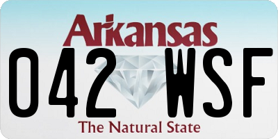 AR license plate 042WSF