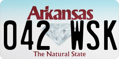 AR license plate 042WSK