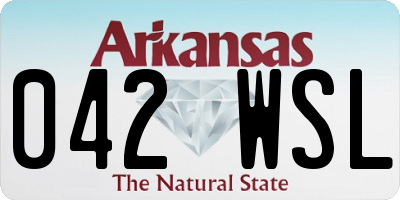 AR license plate 042WSL