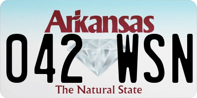 AR license plate 042WSN