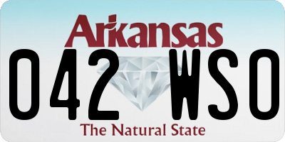 AR license plate 042WSO