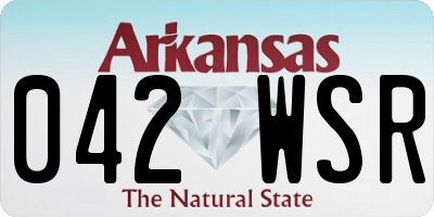 AR license plate 042WSR