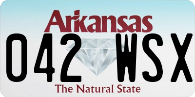AR license plate 042WSX