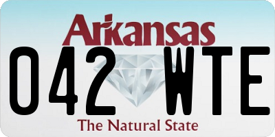 AR license plate 042WTE