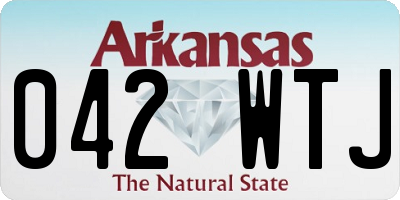 AR license plate 042WTJ