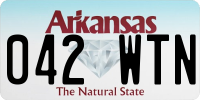 AR license plate 042WTN